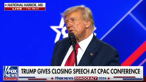 Trump Gives Closing Speech At CPAC Conference -China
