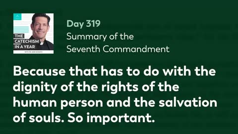 Day 319: Summary of the Seventh Commandment — The Catechism in a Year (with Fr. Mike Schmitz)