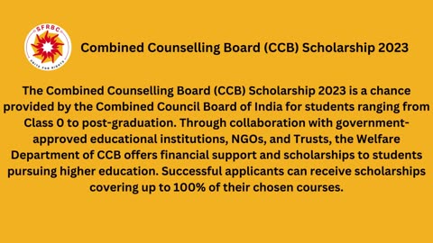 How to get Combined Counselling Board scholarship in India