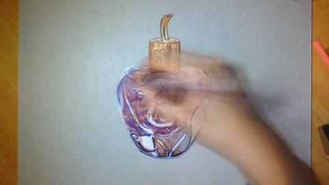 Incredible drawing of perfume bottle