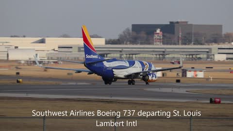 Southwest Airlines Boeing 737 departing St. Louis Lambert International