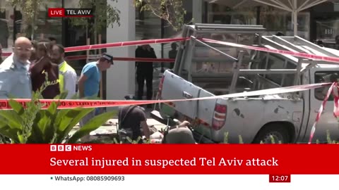 Five injured in suspected car ramming attack in Tel Aviv – BBC News