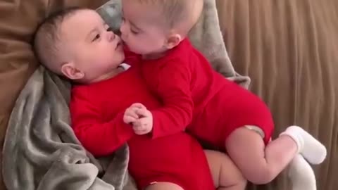 Two cute baby