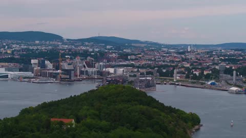 aerial norway oslo june 2018 sunny day 30mm 4k