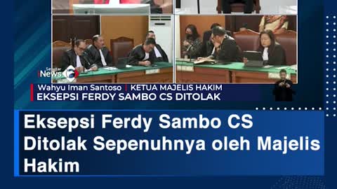 Eksepsi Ferdy Sambo CSDitolak Sepenuhnya oleh Majelis Hakim