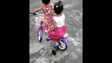 Two baby bike ride
