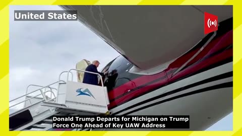 Donald Trump Departs for Michigan on Trump Force One Ahead of Key UAW Address