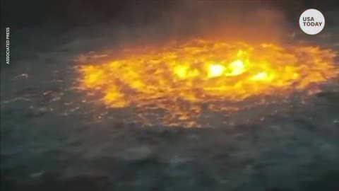 Gas pipelines fire boils underwater in the GULF OF MEXICO