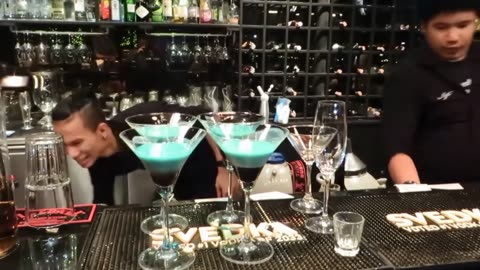 The Myst Bangkok lamborghini cocktail Amazing Thai bartender Thailand