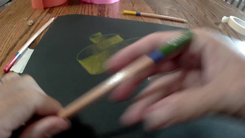 How to shade ribbons on black paper part III