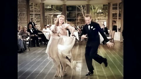 Fred Astaire Ginger Rogers Carefree 1938 The Yam Dance colorized remastered 4k