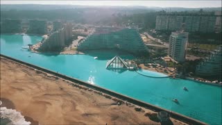 The largest swimming pool in South America at Algarrobo in Chile