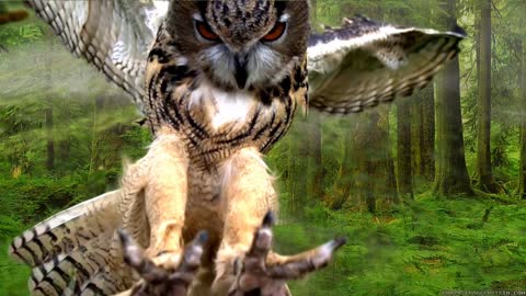Owl landing