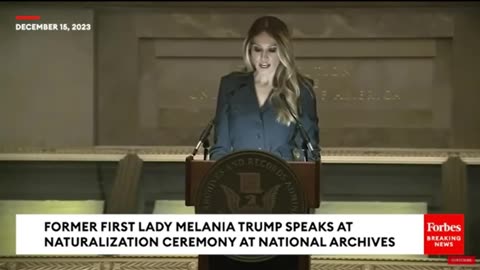 Melania Trump's Speech At A Naturalization Ceremony In Washington DC