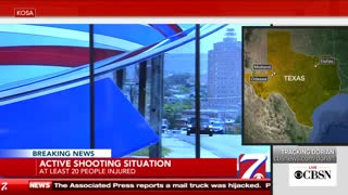 Odessa CBS Anchors Evacuate Set Live Following Shooting