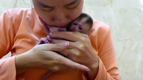 Dramatic Emotional ! Angel baby Kody deeply sad face beg mom not control her to stuck thumb