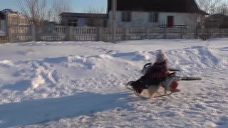 Leaf Blower Powered Turbo Snow Sled