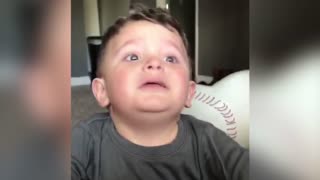 Baby Boy Is Terrified After Dad Takes His Nose