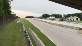 Blancpain Lambo Running Up Main Straight at Road America