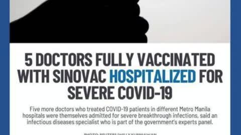 5 Doctors Fully Vaccinated with Sinovac Hospitalized for Sever Covid 19