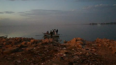 Night Boat Riding At Qaroun Lake Egypt Wonder