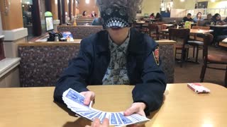 Blindfolded Magician Performs Unbelievable Card Trick