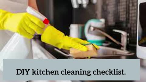 Your Kitchen Cleaning Checklist