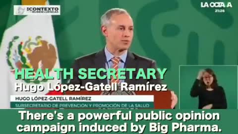 (1 min) - El Presidente de México habla sobre Big-Pharma - Mexican President Speaks Truth