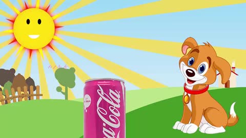 Learn colors with cute dogs and cans