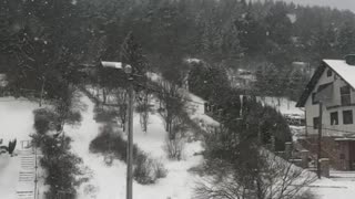 beautiful view of the Carpathian winter mountains