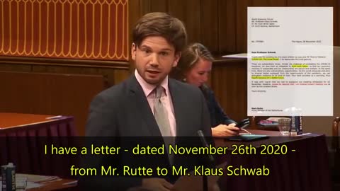 Dutch MP Gideon van Meijeren confronts PM Rutte on his connections w/ Klaus Schwab and the Great Reset