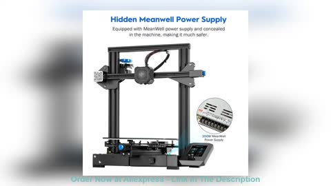 ❤️ Creality Ender-3 V2 3D Printer FDM Printing Kit Upgraded Silent Motherboard Glass Bed 4.3 Inch