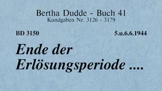 BD 3150 - ENDE DER ERLÖSUNGSPERIODE ....