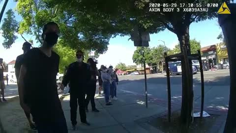 (6 Body Cams) 'Protester' Gets Taken Down by San Jose Police