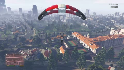 GTA V - Trevor Phillips Does A Super High Sky Dive With Long Freefall Dumps The Helicopter