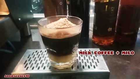 how to make coffee milk + milo (copsumil).