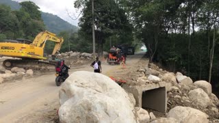 Obras en el sector Boquerón, Piedecuesta