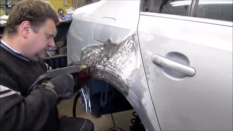 VW Jetta. The quarter panel repair.