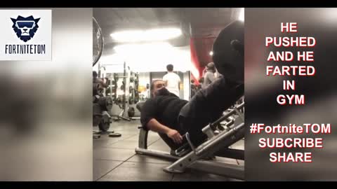 BIG GUY FARTS LOUD IN THE GYM.