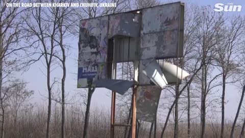 Ukrainian military shows captured Russian hardware outside Kharkiv