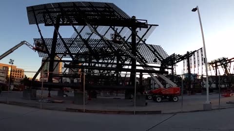 Sphere Las Vegas and inner frame under construction, December, 2022
