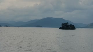 Beautiful lake george view from a boat