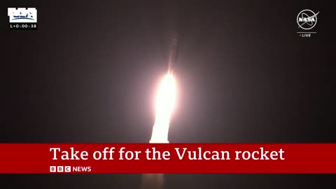 Vulcan rocket launches on Moon mission | BBC News