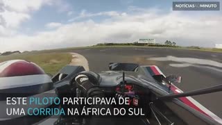 Piloto escapa após carro pegar fogo durante corrida