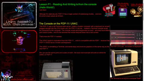 PDP-11/UKNC Assembly Lesson P1 - Reading And Writing to/from the console (Hello World!)