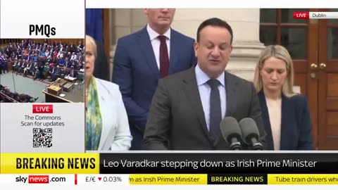 Ireland's prime minister Leo Varadkar resigns.