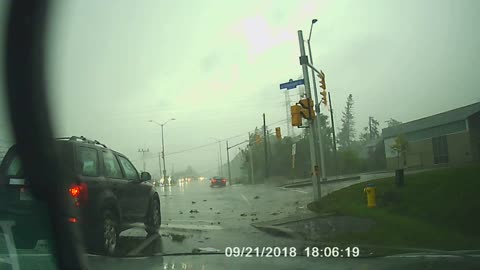 Car Gets Caught in Tornado's Path