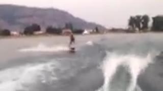 Wakeboard bail to faceplant