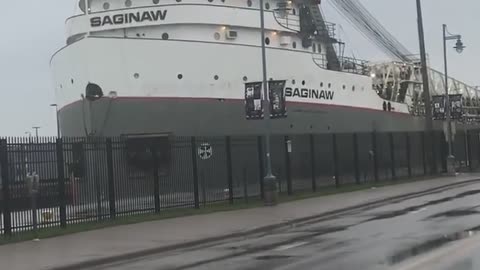 Ship at Sault Ste marie Locks