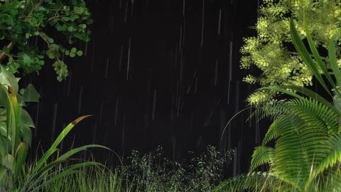 Relaxing Sleep Aid: 3 Hours of Calming Jungle Night Sounds - Crickets, Rain, Thunder